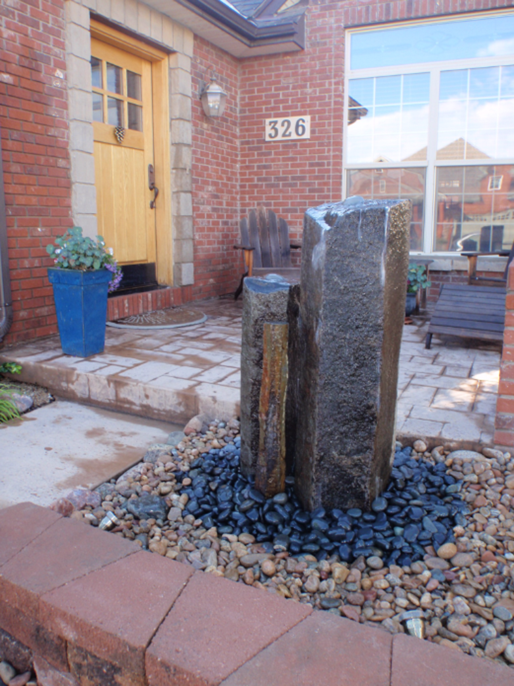 Add a Waterfeature to your Small Space at the Front Door!